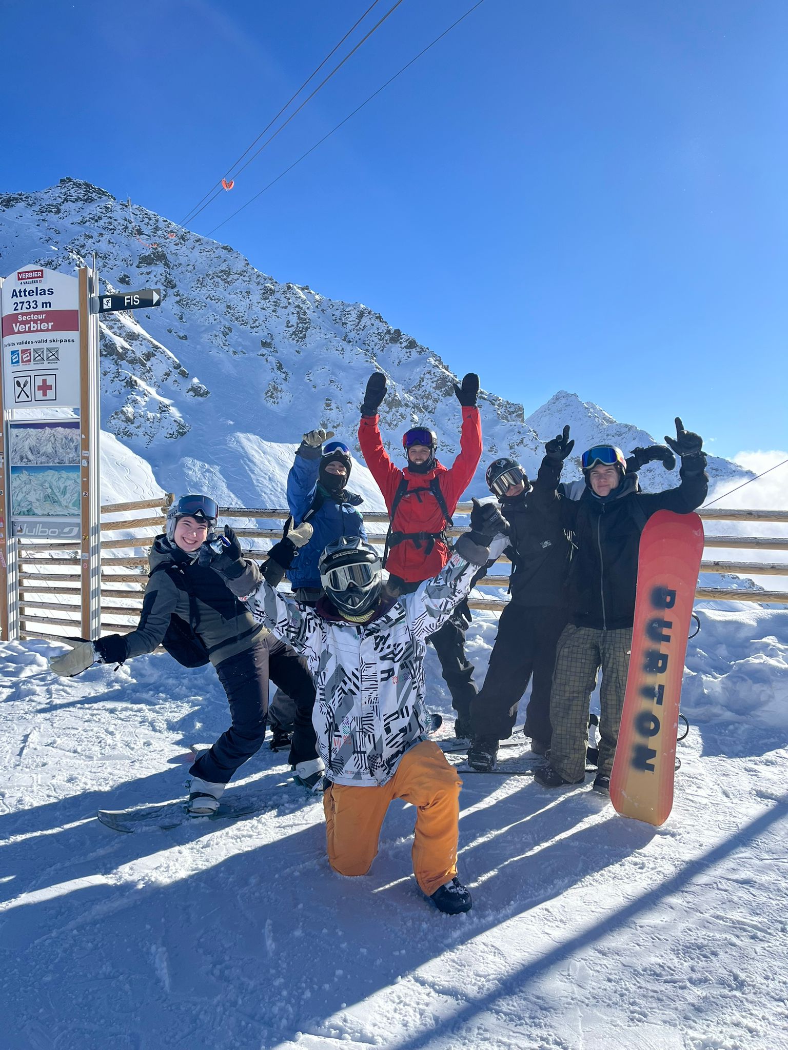 Snowboarding in the Alps